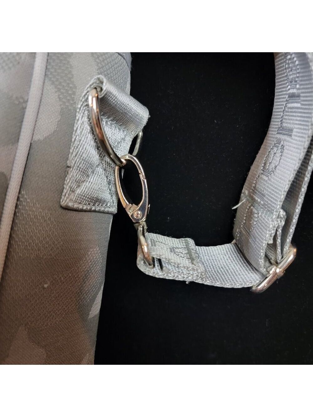 PreneLOVE Grey Camo Neoprene Crossbody Bag – Yellow Lining, Adjustable Strap - Picture 7 of 13